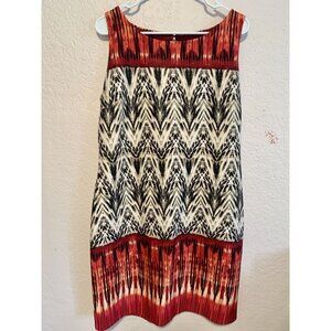 CATO Dress Sleeveless Geometric Design Sheath Business Size XL